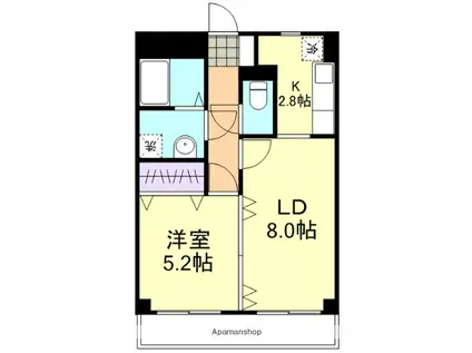 ユーミーセンター・コムKM(1LDK/3階)の間取り写真