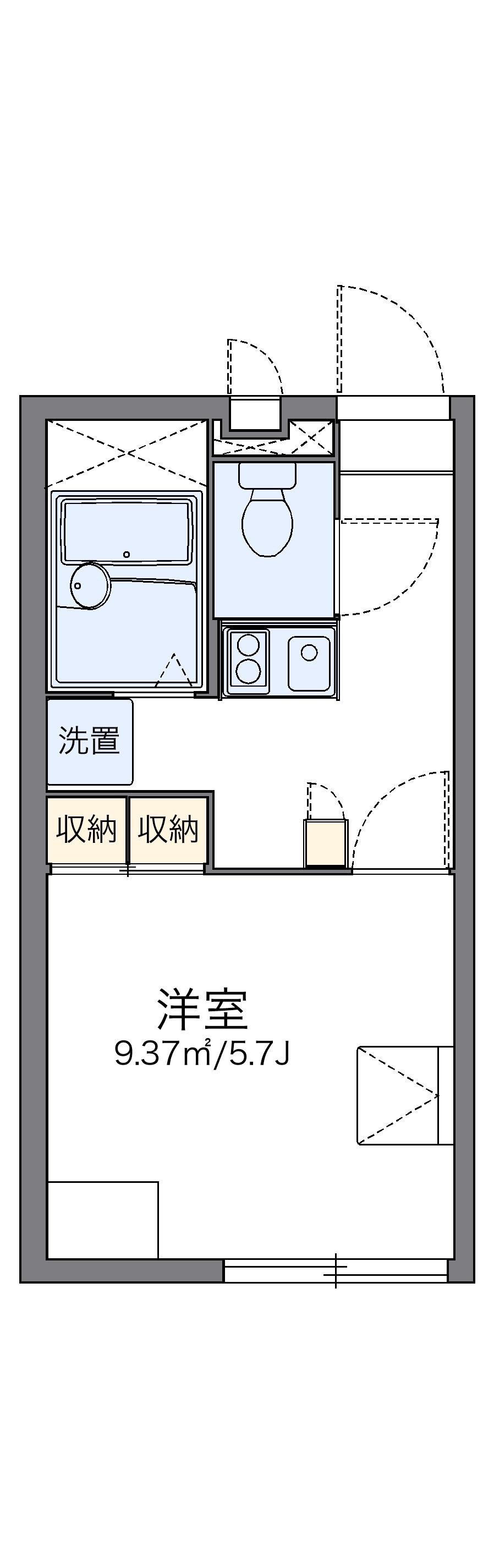 レオパレスそら(1K/2階)の間取り写真