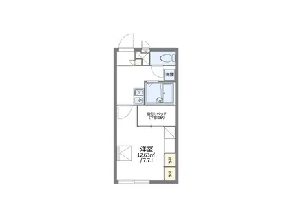 レオパレスアーレン(1K/1階)の間取り写真