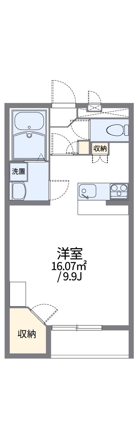 レオパレスサンハイム中島B(1K/2階)の間取り写真