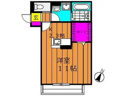 エルメゾン支所前(1K/3階)の間取り写真
