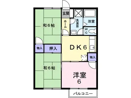 サンヒルズ横井上(3DK/2階)の間取り写真