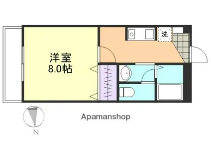 ハイツ・サンシャイン(1K/3階)の間取り写真