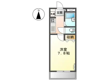 プロニティワン(1K/2階)の間取り写真