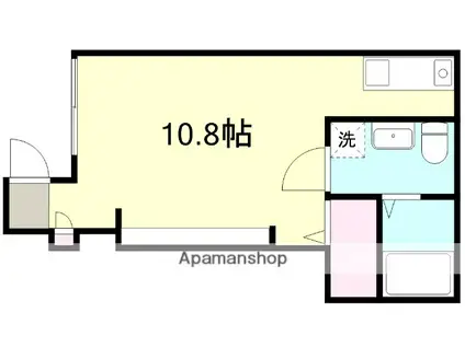 ニシモビラ23(ワンルーム/1階)の間取り写真