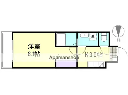 LAPIS LAZULI(1K/5階)の間取り写真