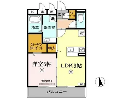 アースガーデンSOJA(1LDK/3階)の間取り写真