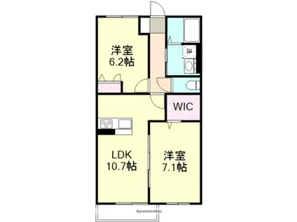 ELISEⅢ(2LDK/2階)の間取り写真