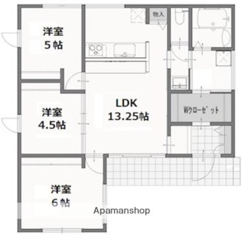 パンセ E(3LDK/1階)の間取り写真