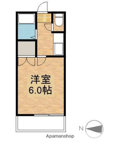 ブランパレス(1K/2階)の間取り写真