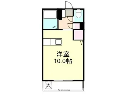 インフィニット(ワンルーム/1階)の間取り写真