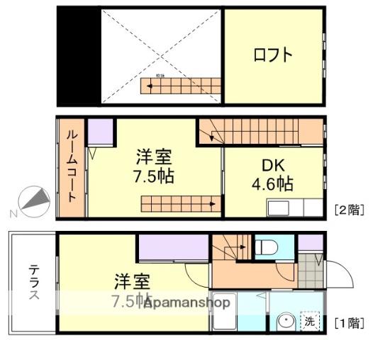 OTHELLO参番館(2SDK)の間取り写真