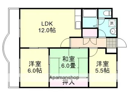 ニューマリッチ有楽Ⅰ(3LDK/4階)の間取り写真