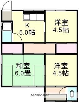 水島臨海鉄道 球場前駅(岡山) 徒歩19分 1階建 築39年(3K)の間取り写真