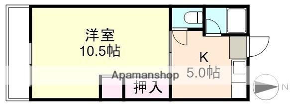 野田マンションD棟(1K/3階)の間取り写真