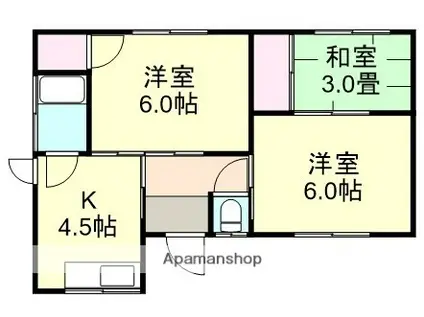 小野アパート(3K/1階)の間取り写真