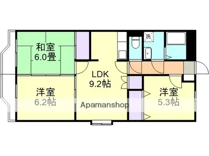 アップフィールド(3DK/3階)の間取り写真