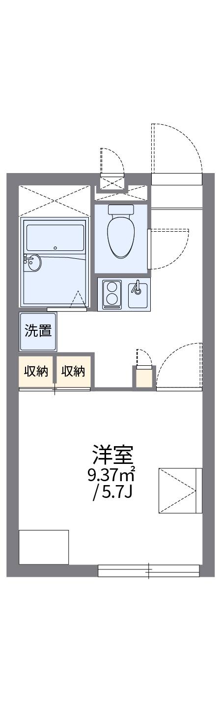 レオパレスアルプス京山(1K/1階)の間取り写真