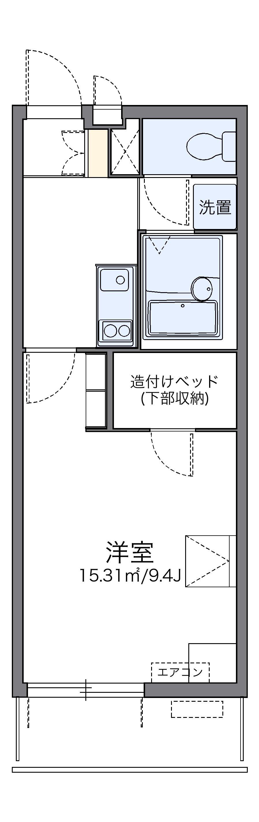 レオパレスセーグオリゾン(1K/1階)の間取り写真