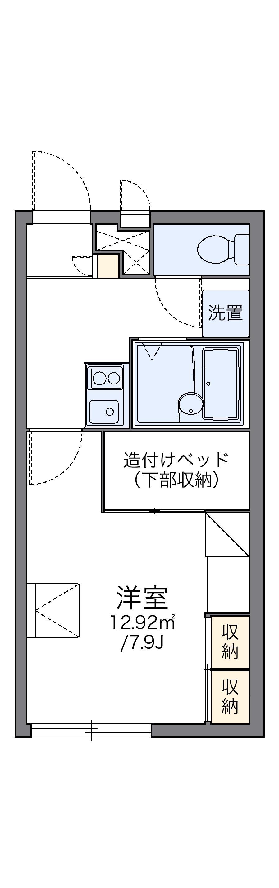 レオパレスアークハイツ2(1K/1階)の間取り写真