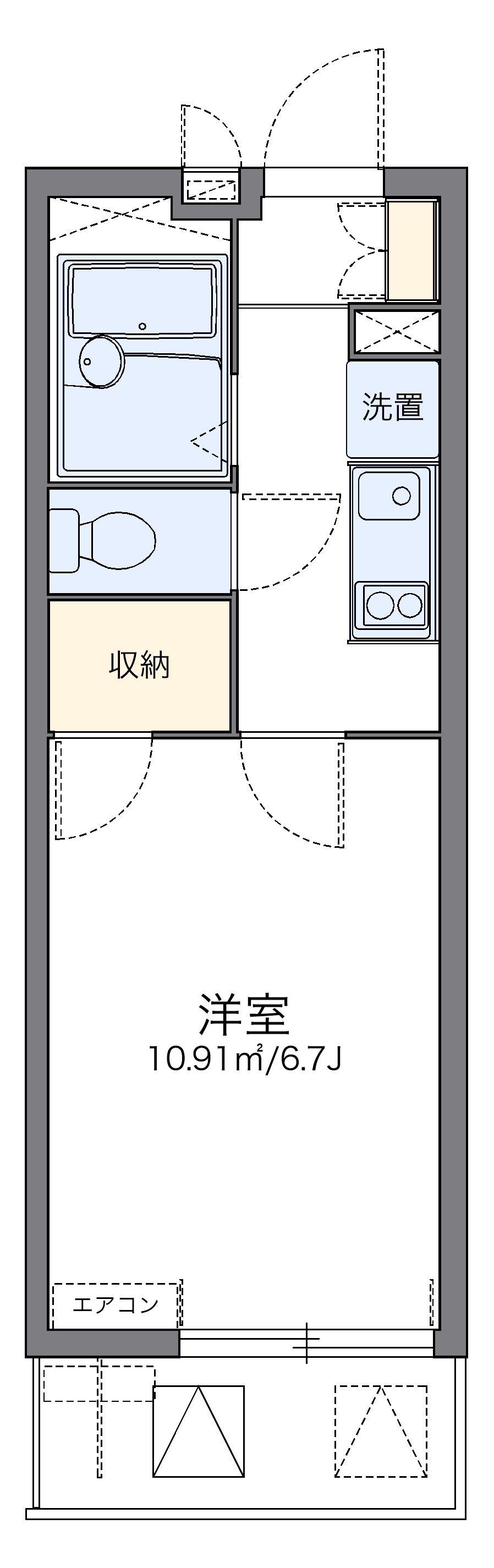 レオパレスシャルマン タナカⅡ(1K/3階)の間取り写真