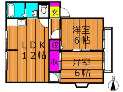 エポック広江(2LDK/2階)の間取り写真