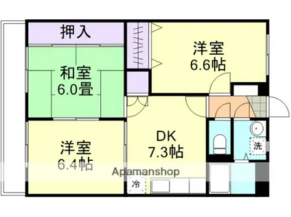 ピュアラ(3DK/3階)の間取り写真