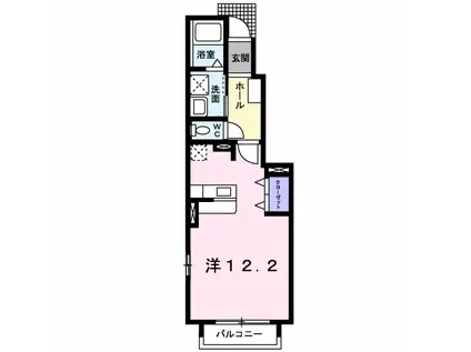 エアリーサンライト(ワンルーム/1階)の間取り写真