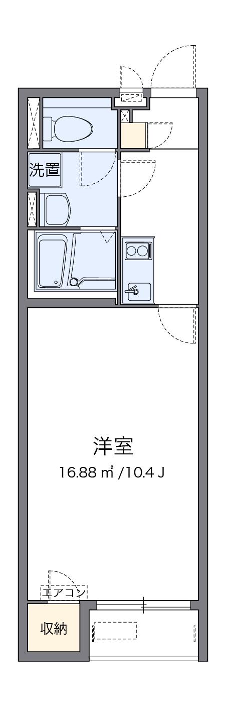 クレイノルミエールⅢ(1K/2階)の間取り写真