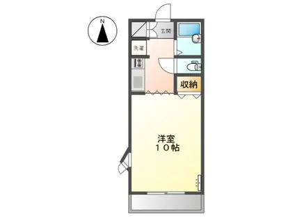 フルハウス(1K/2階)の間取り写真