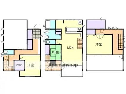 水島臨海鉄道 三菱自工前駅 徒歩37分 3階建 築19年(3LDK)の間取り写真