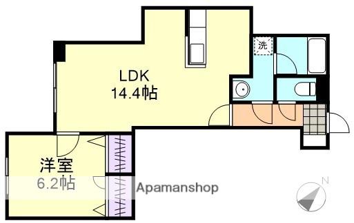 ファーストクラス(1LDK/1階)の間取り写真