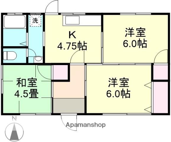 水島臨海鉄道 福井駅(岡山) 徒歩11分 1階建 築51年(3DK)の間取り写真