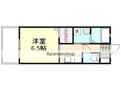 COURT CLAN A棟(1K/1階)の間取り写真