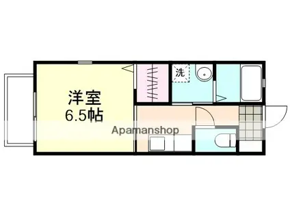 COURT CLAN A棟(1K/2階)の間取り写真