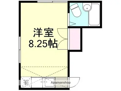 ヴィラ鶴新田 壱番館(ワンルーム/1階)の間取り写真