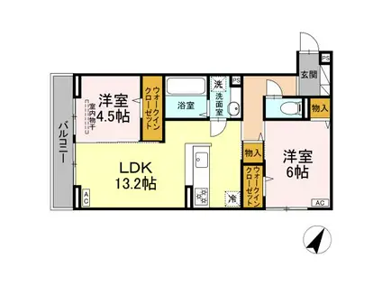 フラネーヴェ(2LDK/3階)の間取り写真