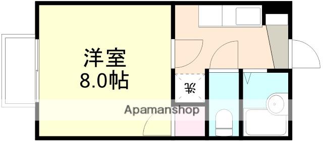アルカディア総社(1K/2階)の間取り写真