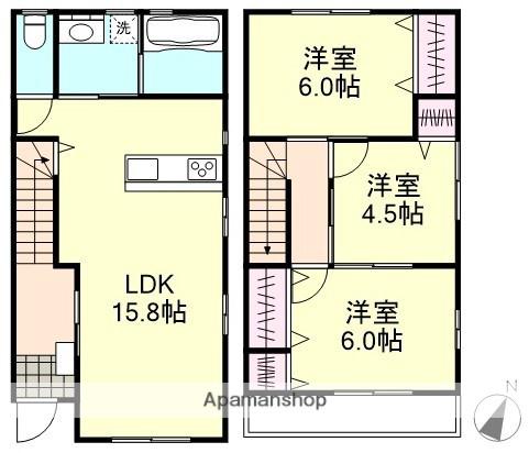 アンジュール B棟(3LDK)の間取り写真