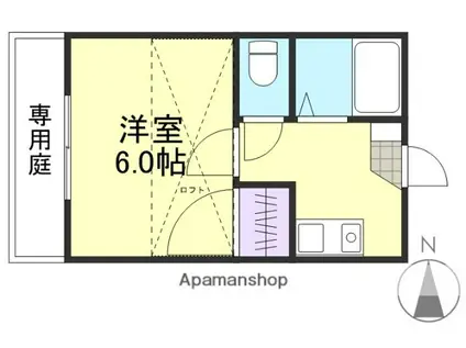 サンシャイン22(1K/1階)の間取り写真