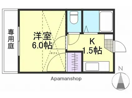 サンシャイン22(1K/1階)の間取り写真