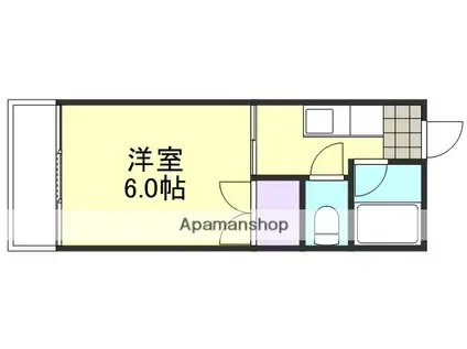 ブライトライツ くらしき(1K/2階)の間取り写真
