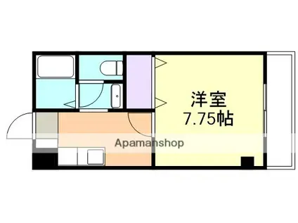 ルミナスコート(1K/1階)の間取り写真