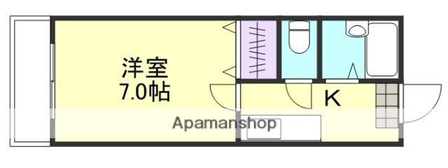 コーポB2(1K/2階)の間取り写真