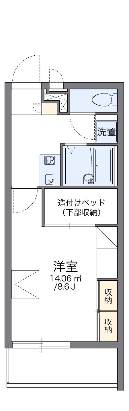 レオパレスクレベール(1K/3階)の間取り写真