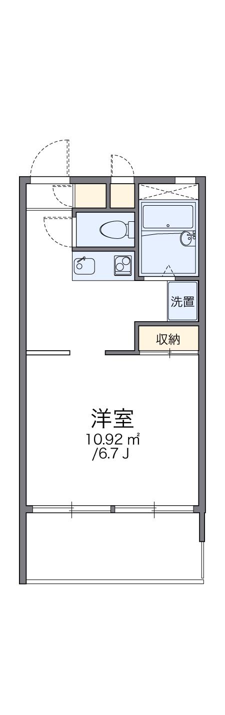レオパレスSUZAKI(1K/3階)の間取り写真