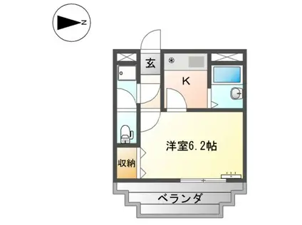 グランチェスタ(1K/2階)の間取り写真