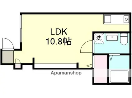 NISHIMOBIRA 23(ワンルーム/1階)の間取り写真