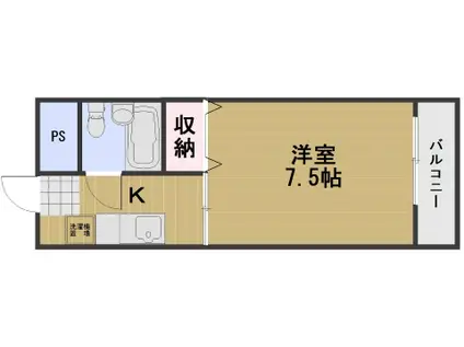 アルフィーネ厚生町(1K/4階)の間取り写真