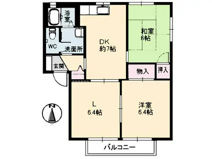 THRIVE HIRAFUKU B棟(3DK/2階)の間取り写真